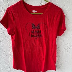 Old Navy Red Mama Mouse Short Sleeve Tee